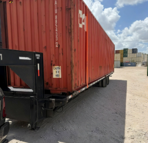 red storage container